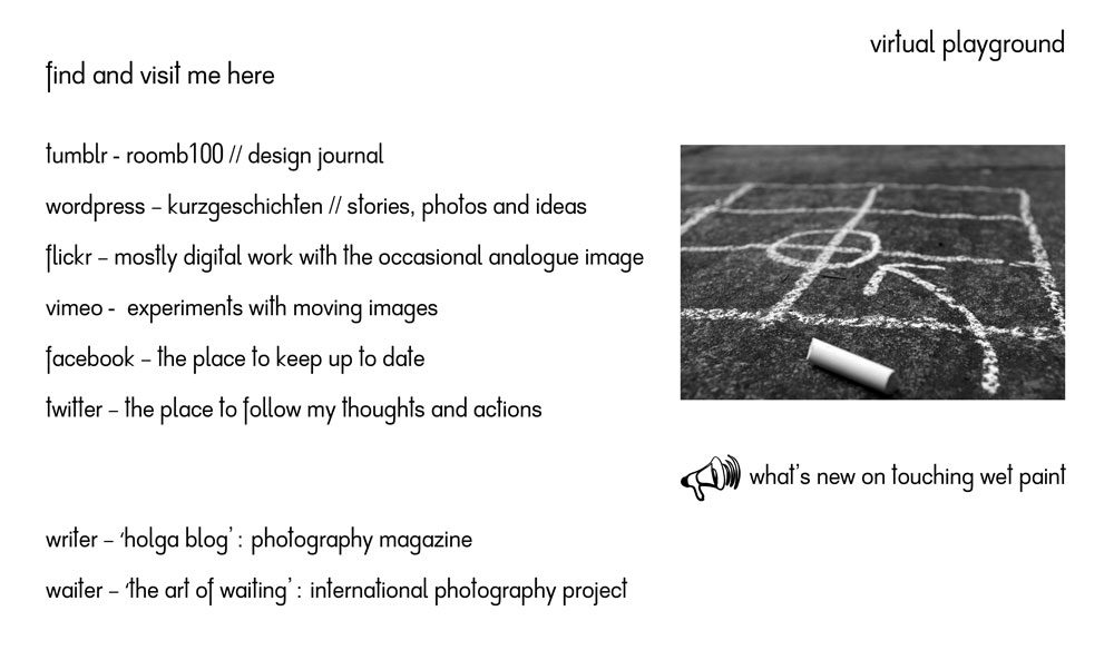 touchingwetpaint.com by Lisa Dotzauer. Design, Photography, Words.